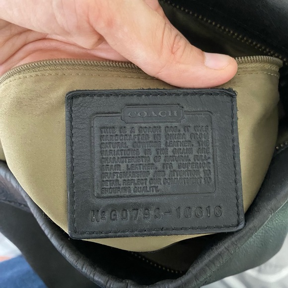 COACH Carly Large Hobo Shoulder Leather Black Purse - Picture 5 of 14